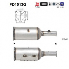 FD1013Q AS Сажевый / частичный фильтр, система выхлопа ОГ