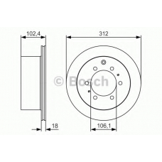 0 986 479 R57 BOSCH Тормозной диск