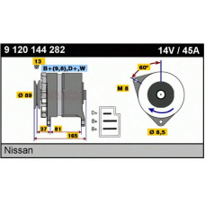 9 120 144 282 BOSCH Генератор