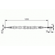 1 987 477 630 BOSCH Трос, стояночная тормозная система