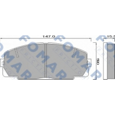 FO 489481 FOMAR ROULUNDS Комплект тормозных колодок, дисковый тормоз