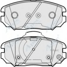 PAD1956 APEC Комплект тормозных колодок, дисковый тормоз