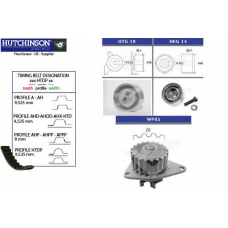 KH 04WP05 HUTCHINSON Водяной насос + комплект зубчатого ремня