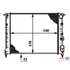 8MK 376 720-431 HELLA Радиатор, охлаждение двигателя