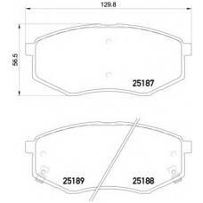 P 30 055 BREMBO Комплект тормозных колодок, дисковый тормоз