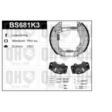 BS681K3 QUINTON HAZELL Комплект тормозов, барабанный тормозной механизм