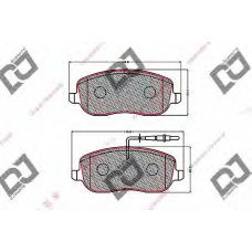 BP2165 DJ PARTS Комплект тормозных колодок, дисковый тормоз