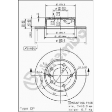 08.9371.10 BREMBO Тормозной диск