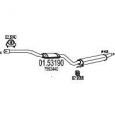 01.53190 MTS Средний глушитель выхлопных газов