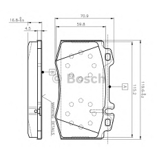 0 986 TB2 377 BOSCH Комплект тормозных колодок, дисковый тормоз