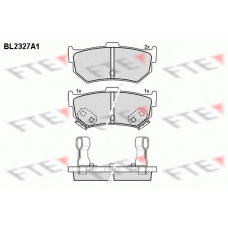 BL2327A1 FTE Комплект тормозных колодок, дисковый тормоз