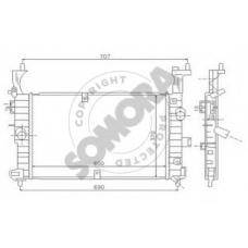 216040A SOMORA Радиатор, охлаждение двигателя