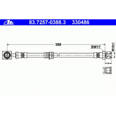 83.7257-0388.3 ATE Тормозной шланг