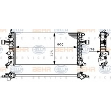 8MK 376 710-324 HELLA Радиатор, охлаждение двигателя