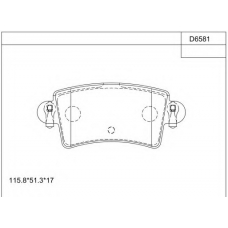 KD6581 ASIMCO Комплект тормозных колодок, дисковый тормоз