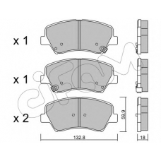 822-944-0 CIFAM Комплект тормозных колодок, дисковый тормоз