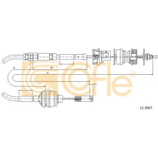 11.3067 COFLE Трос, управление сцеплением