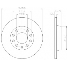 8DD 355 107-561 HELLA PAGID Тормозной диск