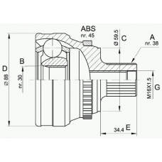 CVJ5139.10 OPEN PARTS Шарнирный комплект, приводной вал