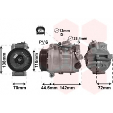 3000K611 VAN WEZEL Компрессор, кондиционер