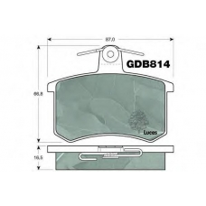 GDB814 TRW Комплект тормозных колодок, дисковый тормоз