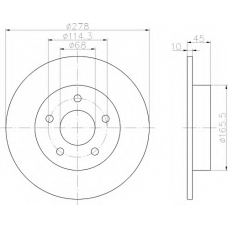 8DD 355 110-391 HELLA Тормозной диск