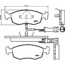 8DB 355 007-341 HELLA Комплект тормозных колодок, дисковый тормоз