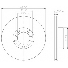 8DD 355 100-791 HELLA PAGID Тормозной диск