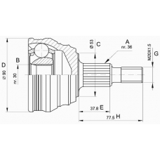 CVJ5189.10 OPEN PARTS Шарнирный комплект, приводной вал