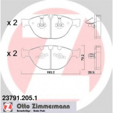 23791.205.1 ZIMMERMANN Комплект тормозных колодок, дисковый тормоз