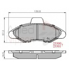 ADB0393 COMLINE Комплект тормозных колодок, дисковый тормоз