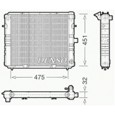 DRM20074 DENSO Радиатор, охлаждение двигателя