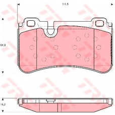 GDB1711 TRW Комплект тормозных колодок, дисковый тормоз