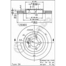 BS 8280 BRECO Тормозной диск