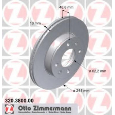 320.3800.00 ZIMMERMANN Тормозной диск