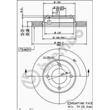 09.4866.30 BREMBO Тормозной диск