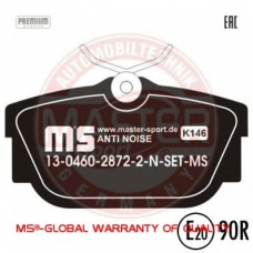13046028722N-SET-MS MASTER-SPORT Комплект тормозных колодок, дисковый тормоз