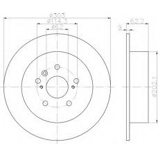 8DD 355 118-721 HELLA Тормозной диск