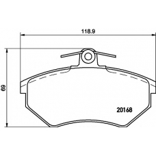2016817 TEXTAR Комплект тормозных колодок, дисковый тормоз
