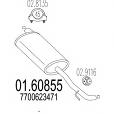 01.60855 MTS Глушитель выхлопных газов конечный