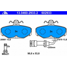 13.0460-2933.2 ATE Комплект тормозных колодок, дисковый тормоз