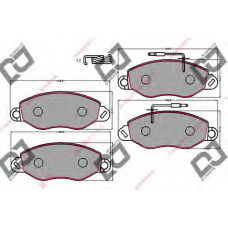 BP2144 DJ PARTS Комплект тормозных колодок, дисковый тормоз