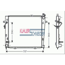 5700281 KUHLER SCHNEIDER Радиатор, охлаждение двигател