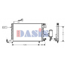 042020N AKS DASIS Конденсатор, кондиционер