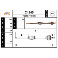 C1245 SNRA Приводной вал