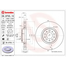 09.9755.10 BREMBO Тормозной диск