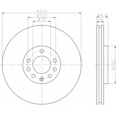 8DD 355 109-251 HELLA Тормозной диск