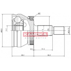 6678 KAMOKA Шарнирный комплект, приводной вал
