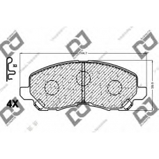 BP1151 DJ PARTS Комплект тормозных колодок, дисковый тормоз