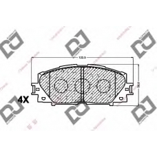 BP1301 DJ PARTS Комплект тормозных колодок, дисковый тормоз